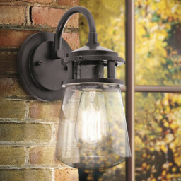 Luminosa Lighting Elstead Lyndon 1 Light Outdoor Medium Wall Lantern Light Architectural Bronze Ip44, E27 - thumbnail 2