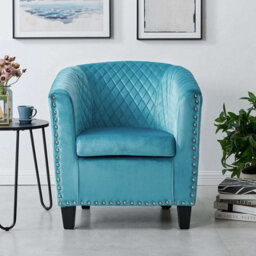 Bravich Stilo Tub Chair - Velvet Light Blue - thumbnail 2