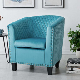 Bravich Stilo Tub Chair - Velvet Light Blue