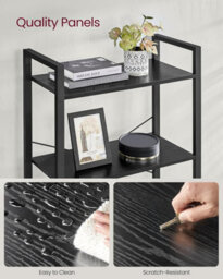 Songmics 6-Tier Tall Bookshelf, Large Bookcase, Freestanding Shelf Unit, Organizing Shelf Unit, Ebony Black And Ink Black - thumbnail 7