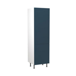 Kitchen Kit Larder Tall Unit 300mm W/ Slab Cabinet Door - Supermatt Blue