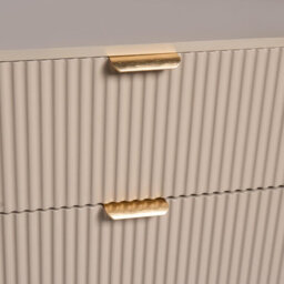 Ohs Ribbed 6 Drawer Cabinet Chest Of Drawers Sideboard - Natural - thumbnail 5