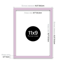 11X9 Lilac Picture Frame (27.9 X 22.9Cm) Poster, Photo, Artwork, Gallery Wall Or Print - thumbnail 3
