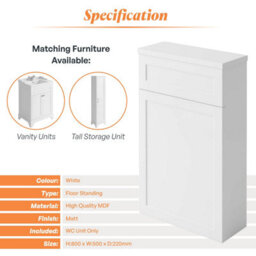 Plum&clay Belmont White Traditional Back To Wall Toilet Wc Unit Matt Finish - thumbnail 6