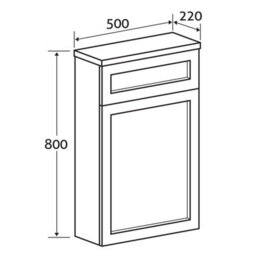 Plum&clay Belmont White Traditional Back To Wall Toilet Wc Unit Matt Finish - thumbnail 2