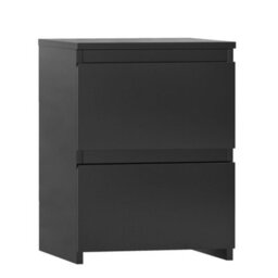 Lassic Vida Designs Denver Black 2 Drawer Bedside Chest (H)400mm (W)295mm (D)295mm - thumbnail 6