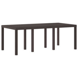 Berkfield Garden Dining Set 7 Pcs Brown Polt Rattan - thumbnail 4