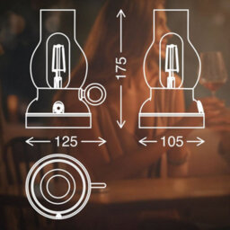 Briloner Lantern Rechargeable Led Table Oil Lamp Candle Antique Style Ip44 Outdoor Bronze - thumbnail 7