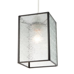 Happy Homewares Vintage Traditional Bronze Pendant Shade With Clear Moroccan Glass - thumbnail 2