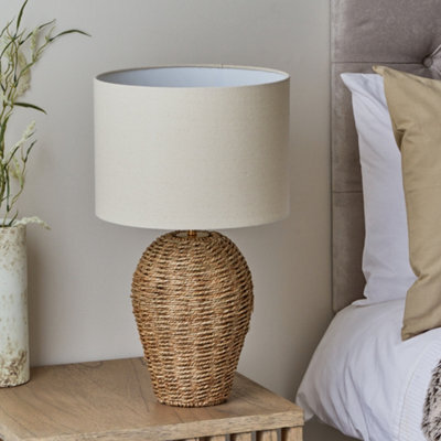 Harbour Studio Arnbeck Teardrop Natural Rattan Effect Table Lamp - image 1