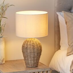 Harbour Studio Arnbeck Teardrop Natural Rattan Effect Table Lamp - thumbnail 6