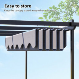 Alivio 4 X 3M Steel Frame Pergola, 13 X 10Ft Outdoor Gazebo Canopy (Grey) - thumbnail 2