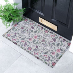 Artsy Doormats Hare Wildflowers Doormat (90 X 60Cm) - thumbnail 1