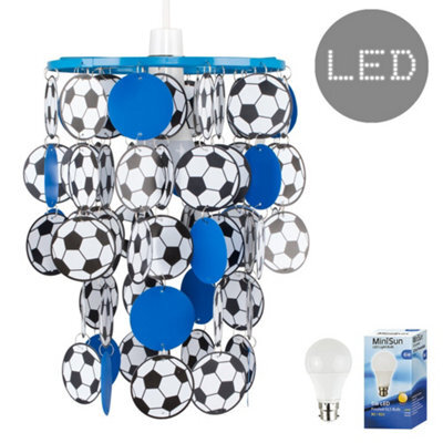 Valuelights Football Blue Ceiling Shade And Bulb (D)23Cm