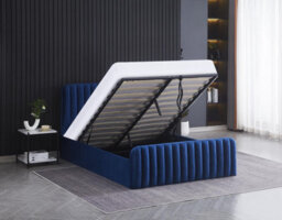 Kosy Koala Ottoman Gas Lift Storage Bed 4Ft6 Double Blue Velvet Bedroom Furniture - thumbnail 2