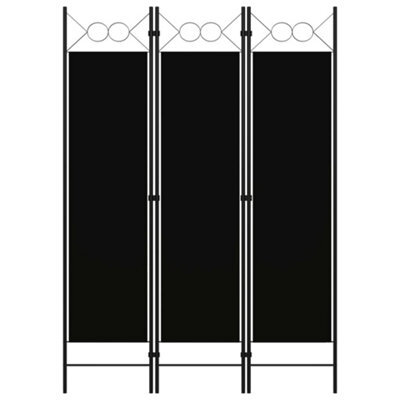Vidaxl 3-Panel Room Divider Black 120X180 Cm Room Dividers - image 1