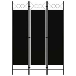 Vidaxl 3-Panel Room Divider Black 120X180 Cm Room Dividers
