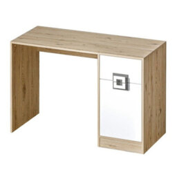 Nico Iii Modern Youth Bedroom Furniture Set Light Oak Front White Grips Gray - thumbnail 7