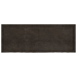 Berkfield Wall Shelf Dark Brown 160X60X(2-4) Cm Treated Solid Wood Oak - thumbnail 5
