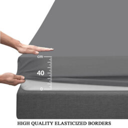 Pamposh Double Fitted Sheet Durable Elastic Fitted Bed Sheets Double Fade Resistant Ultrasoft Luxury Fitted Sheet - thumbnail 3