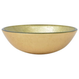 Berkfield Basin Tempered Glass 42 Cm Gold - thumbnail 2