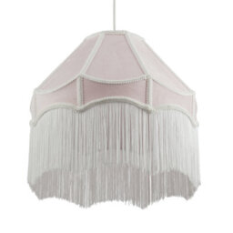 Happy Homewares Traditional Victorian Empire 40Cm Lamp Shade In Soft Pink With Tassels - thumbnail 5