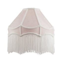 Happy Homewares Traditional Victorian Empire 40Cm Lamp Shade In Soft Pink With Tassels - thumbnail 1