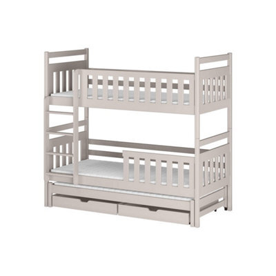 Arte Cashmere Klara Bunk Bed With Trundle & Storage W98Cm - Sleek Triple Sleeper With Practical Drawers - image 1