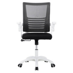 Darphe Black Mesh Ergonomic Office Chair Adjustable Height Swivel Chair With White Frame - thumbnail 4