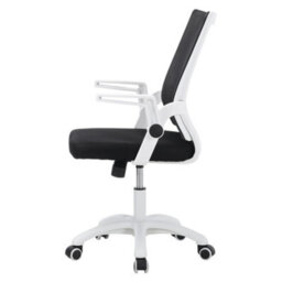 Darphe Black Mesh Ergonomic Office Chair Adjustable Height Swivel Chair With White Frame - thumbnail 5