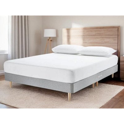 Divan Base Direct Blossom Modern Square Paneled Fabric Bed Base Only 4Ft6 Double- Marlow Dove - image 1