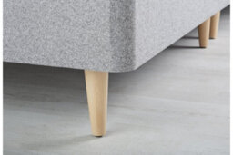 Divan Base Direct Blossom Modern Square Paneled Fabric Bed Base Only 4Ft6 Double- Marlow Dove - thumbnail 4