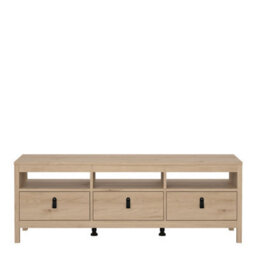 Furniture To Go Barcelona Tv-Unit 3 Drawers In Jackson Hickory Oak - thumbnail 2