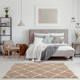 The Rugs Moroccan Shaggy Rugs And Runners Soft  High Pile Beige And Ivory Living Room Kitchen Hallway 720 - thumbnail 5