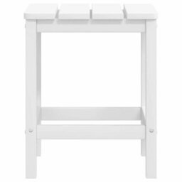 Berkfield Garden Adirondack Chair With Footstool & Table Hdpe White - thumbnail 6