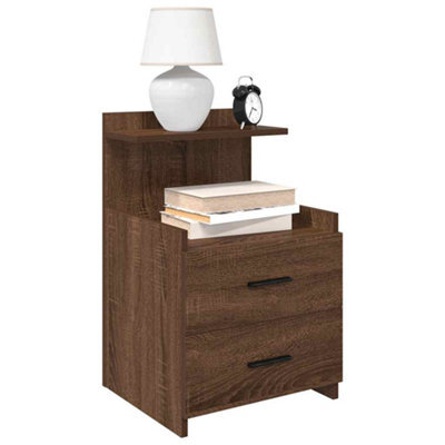 Berkfield Bedside Cabinets 2 Pcs With 2 Drawers Brown Oak 40X36.5X62 Cm - image 1
