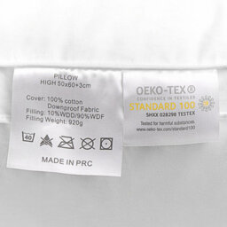 Beliani Set Of 2 Pillows Feldberg High 50 X 60 Cm White - thumbnail 6