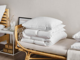 Beliani Set Of 2 Pillows Feldberg High 50 X 60 Cm White - thumbnail 2