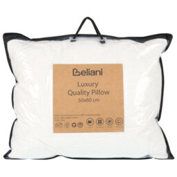 Beliani Set Of 2 Pillows Feldberg High 50 X 60 Cm White - thumbnail 5