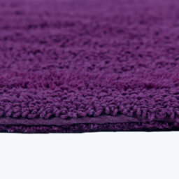 Homescapes Luxury Reversible Semi Circle Bath Mat - Plum - thumbnail 4