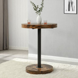 Furniture In Fashion Havana Rustic Oak Wooden Bar Table With 2 Brooks Grey Stools - thumbnail 2