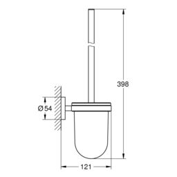 Grohe Start Matt Black Polypropylene (Pp) Toilet Brush & Holder - thumbnail 4