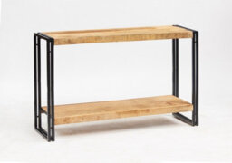 Buttercup Farm Cosmo Industrial Console Table - Solid Mango Wood - L35 X W120 X H76 Cm - thumbnail 4