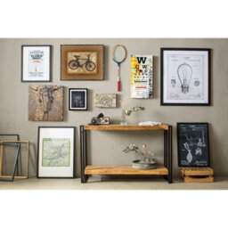 Buttercup Farm Cosmo Industrial Console Table - Solid Mango Wood - L35 X W120 X H76 Cm - thumbnail 6