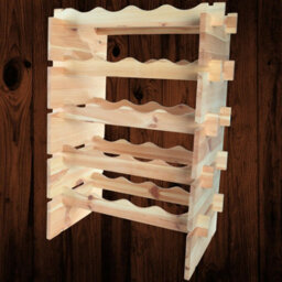 Woodeedoo Freestanding 5 Tier Wooden Wine Rack Holder For 20 Bottles Natural Pine Floor Standing Wine Furniture 50 X 32 X 79 Cm - thumbnail 2