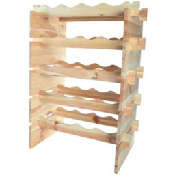 Woodeedoo Freestanding 5 Tier Wooden Wine Rack Holder For 20 Bottles Natural Pine Floor Standing Wine Furniture 50 X 32 X 79 Cm - thumbnail 8