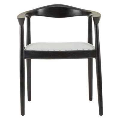 Orsina Open Back Grey Leather Chair,unique Accent Chair,luxe Lounge Chair,patio Chair,distinctive Kitchen Chair - image 1
