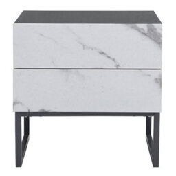 Furniture in Fashion Strada Gloss Bedside Cabinet And 2 Drawer In Diva Marble Effect - thumbnail 5
