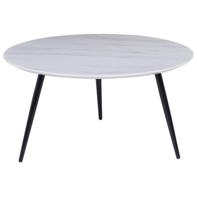 Beliani Coffee Table Effie White Marble - image 1