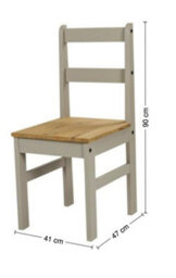 Mercers Furniture Corona Grey Wax Rio Dining Set Table & 2 Chairs Solid Wood Pine Wooden Painted Small Kitchen Square - thumbnail 5